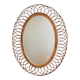 Miroir en Rotin Ovale des années 60 France