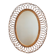 Miroir en Rotin Ovale des années 60 France