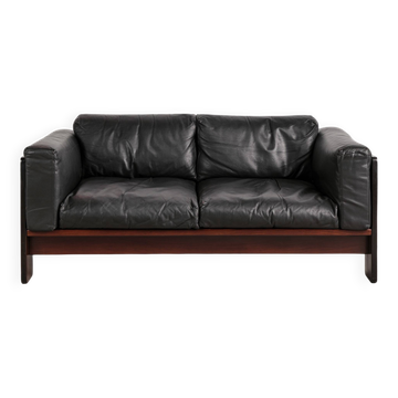 Bastiano two-seater sofa in leather by Tobia Scarpa, Italy, 1960s.