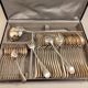Cutlery set in silver plated metal, silver, 37 pieces.