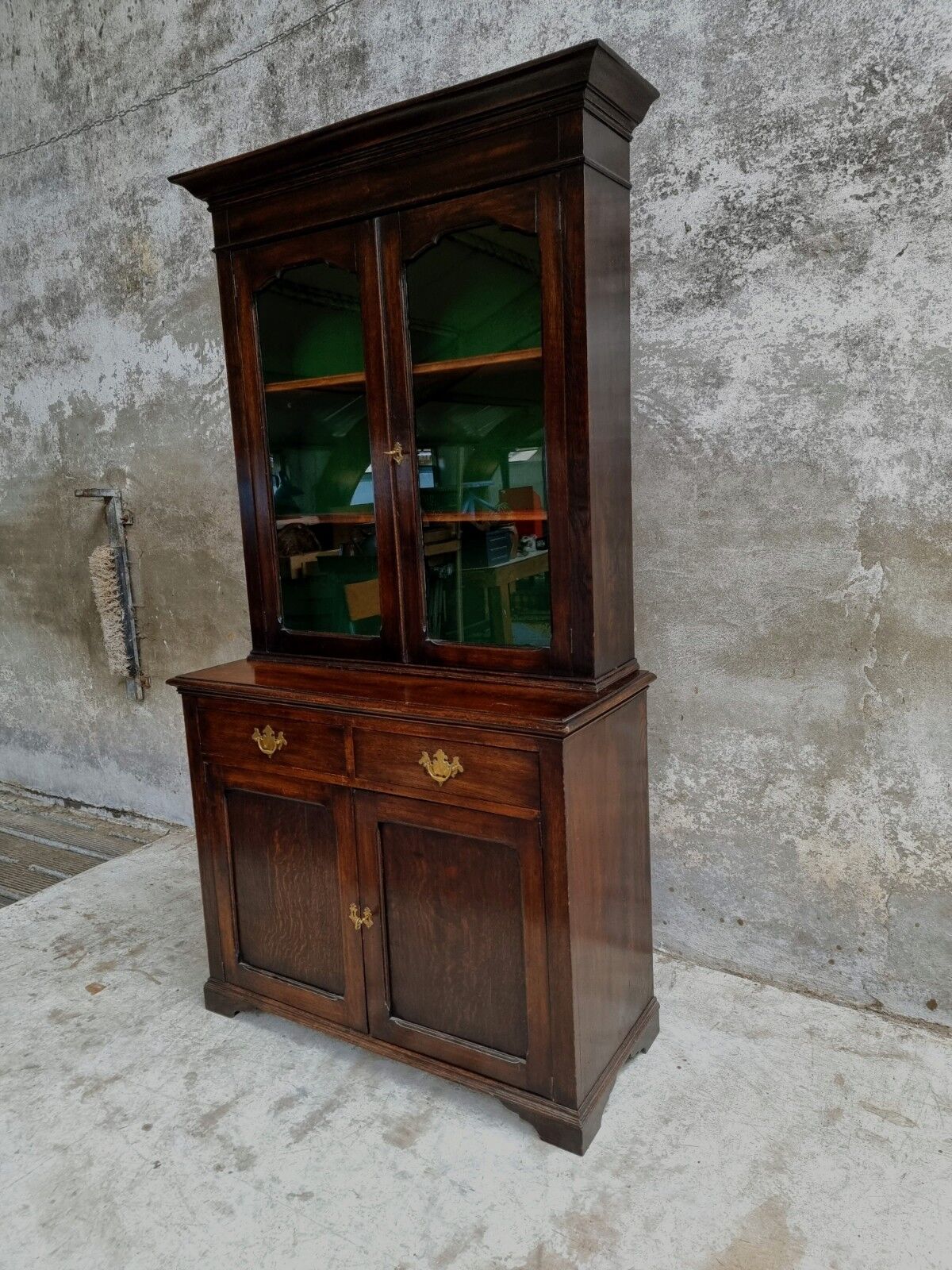 Antique china cabinet oak display cabinet English kitchen cabinet