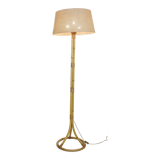 Rattan floor lamp from the 60s by Louis Sognot