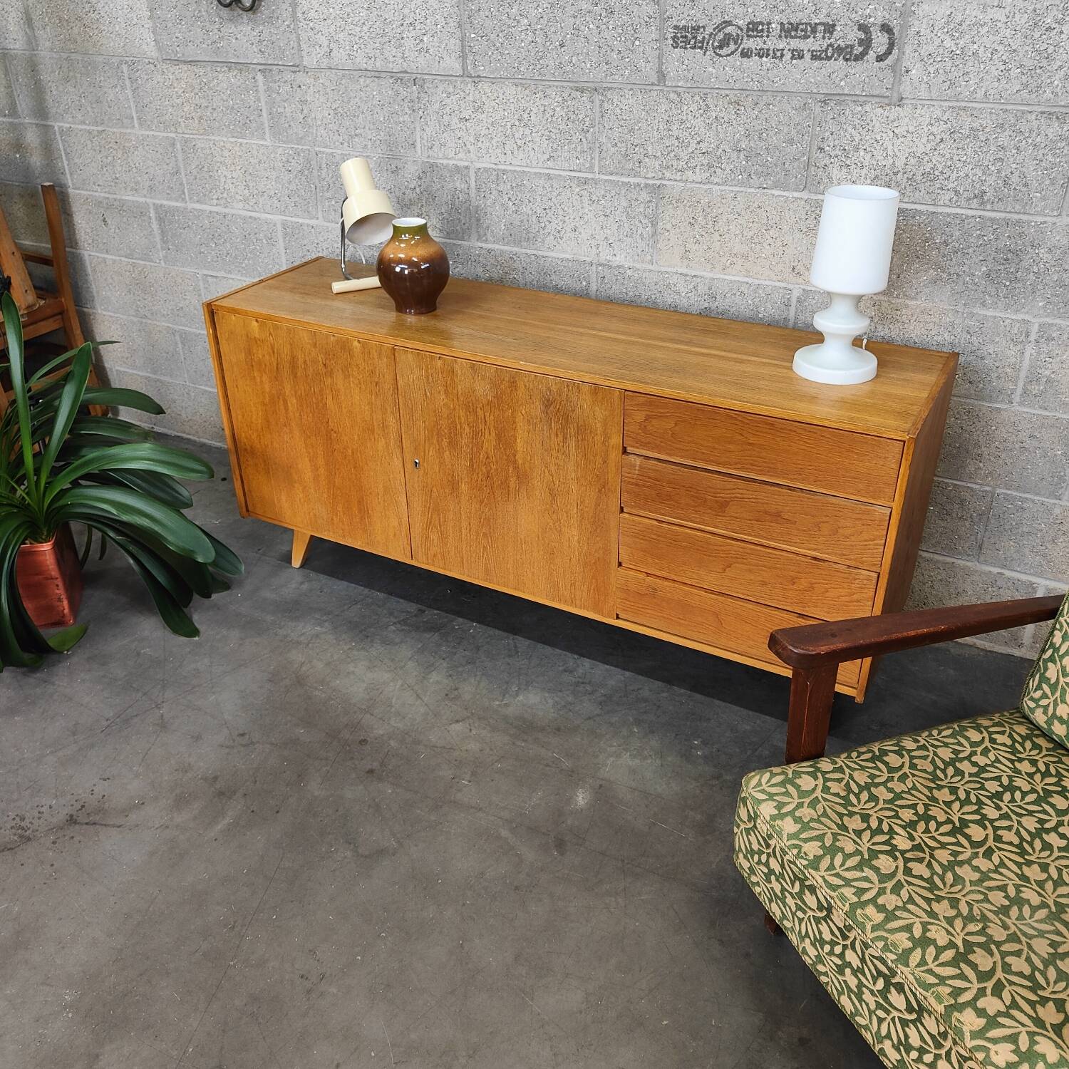U460 wooden tower sideboard by Jiri Jiroutek for Interier Praha 1960
