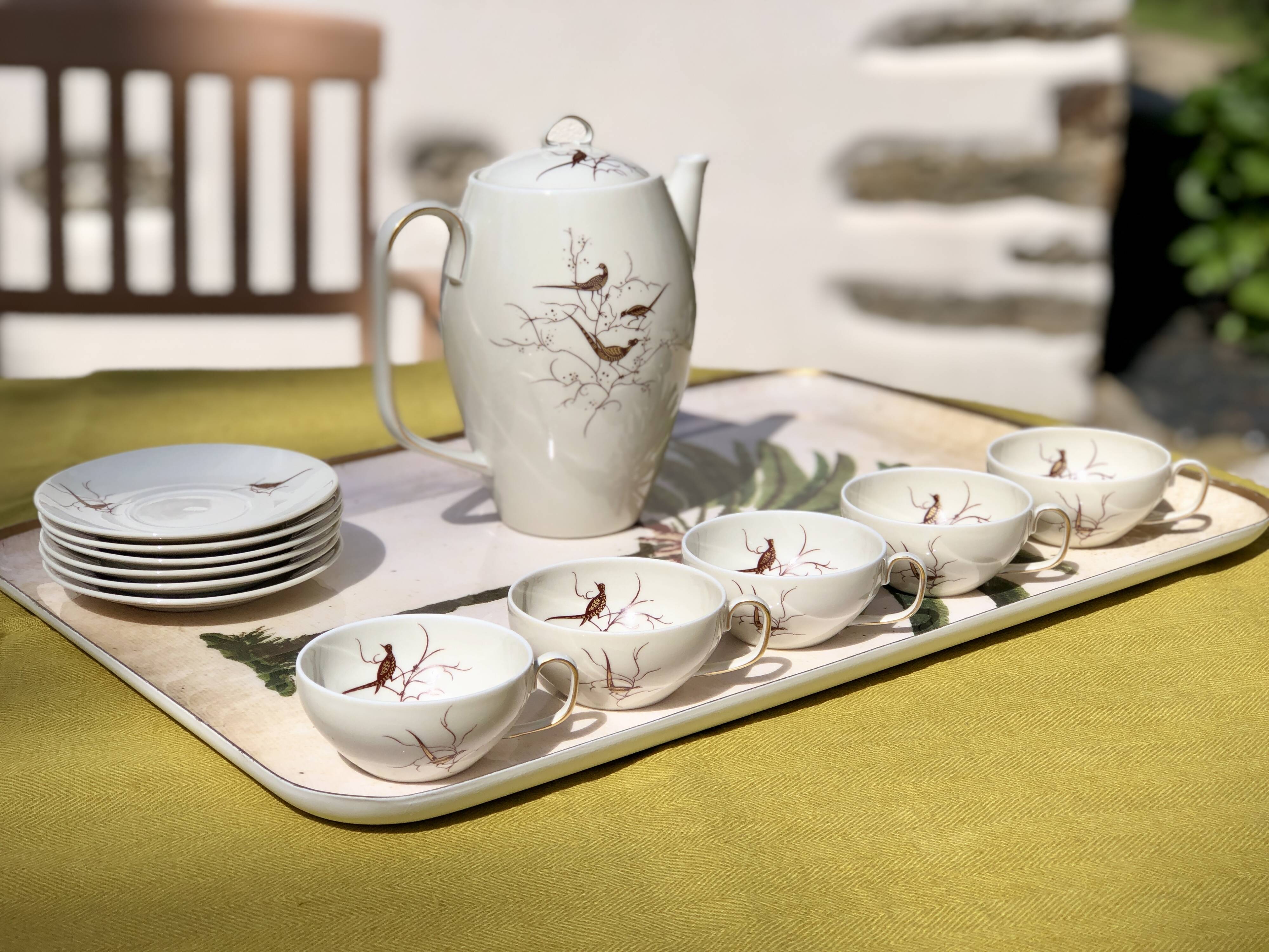 Service à café en porcelaine de Limoges Raynaud