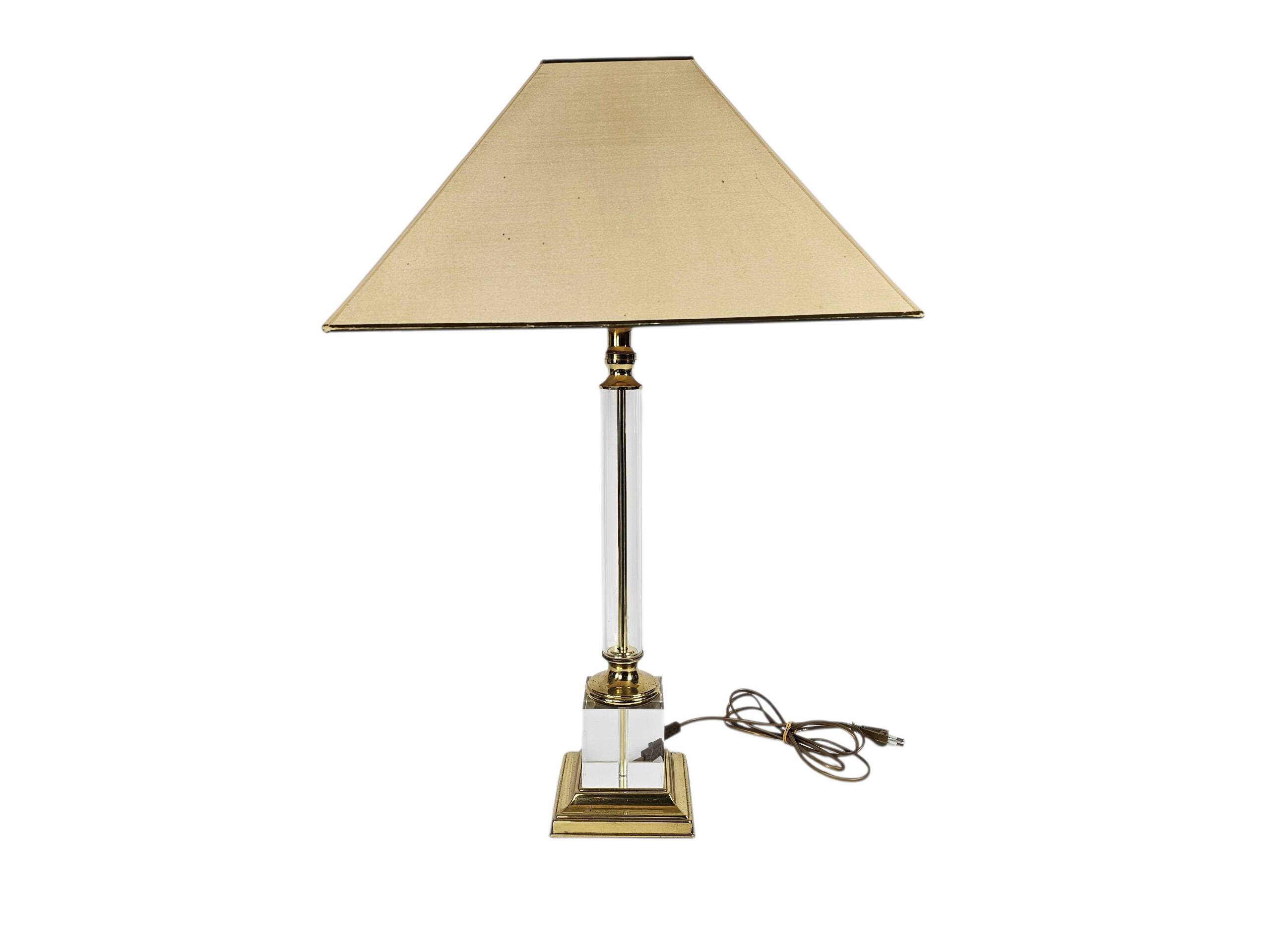 Kullmann lamps - Germany - brass - acrylic - Hollywood Regency - 70's