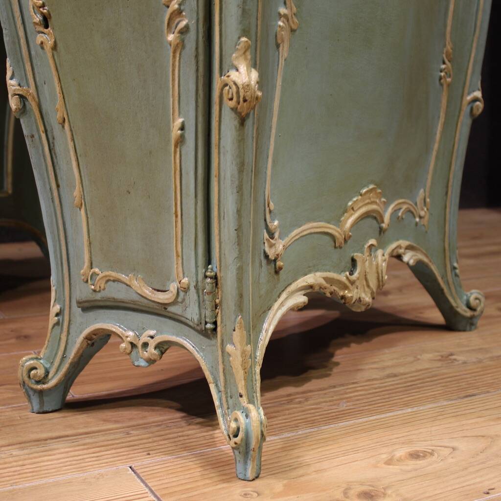 Venetian lacquered and painted writing desk from the 20th century