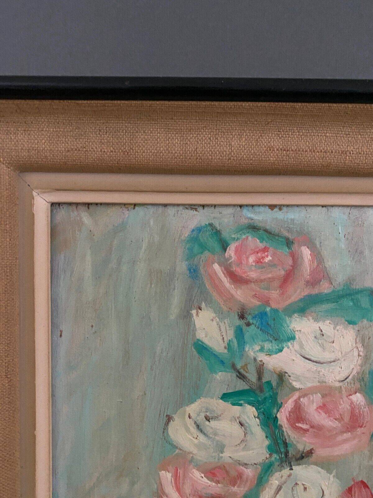 Oil on panel by Tosca Tilony 1972 bouquet of roses still life
