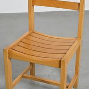 André Sornay, set of six beechwood chairs, France 1960