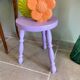 Lilac tripod stool