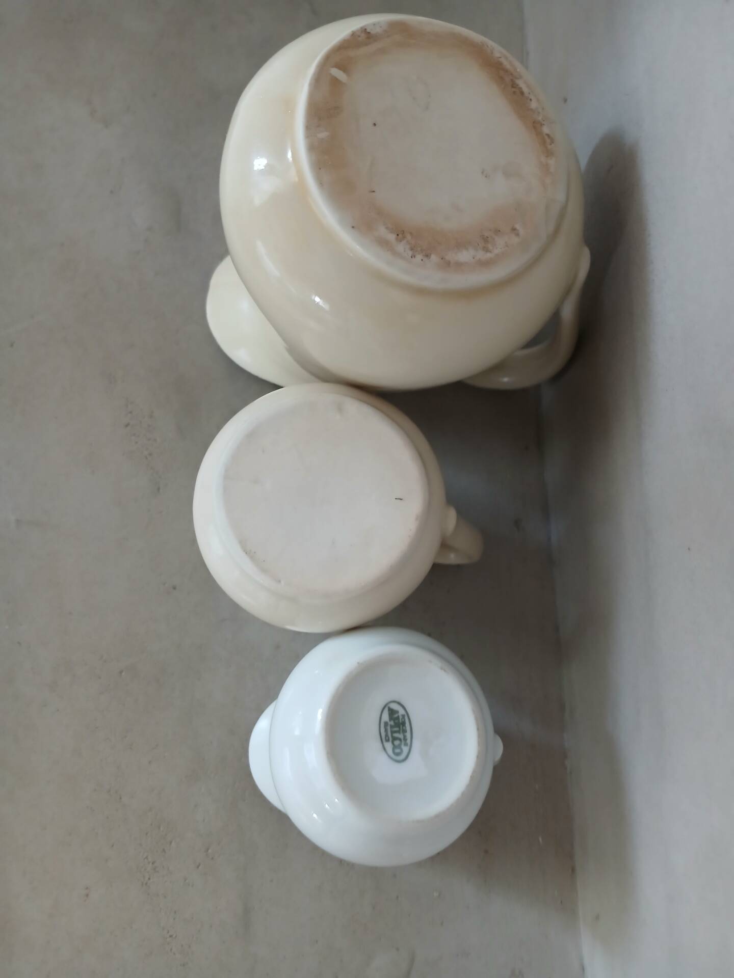 3 antique milk jugs/pitchers