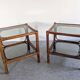 Pair of bamboo bedside tables or sofa ends from the 60s/70s