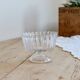 Vintage glass bowl on a pedestal