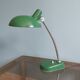 Large vintage desk lamp (50cm) in green lacquered metal, 70s