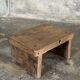 Small auxiliary stool in light upcycled teak (3276)