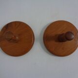 Danish Teak Hooks, 1960s, Set of 2