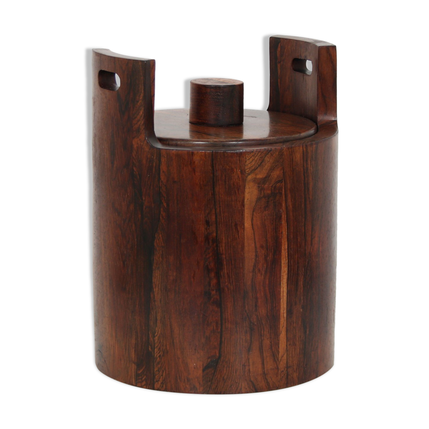 1960s Wooden ice bucket by Jean Gillon from Brazil