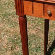 Coiffeuse Art déco en chêne, plateau en marbre  et miroir pivotant