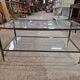 Brass and glass coffee table