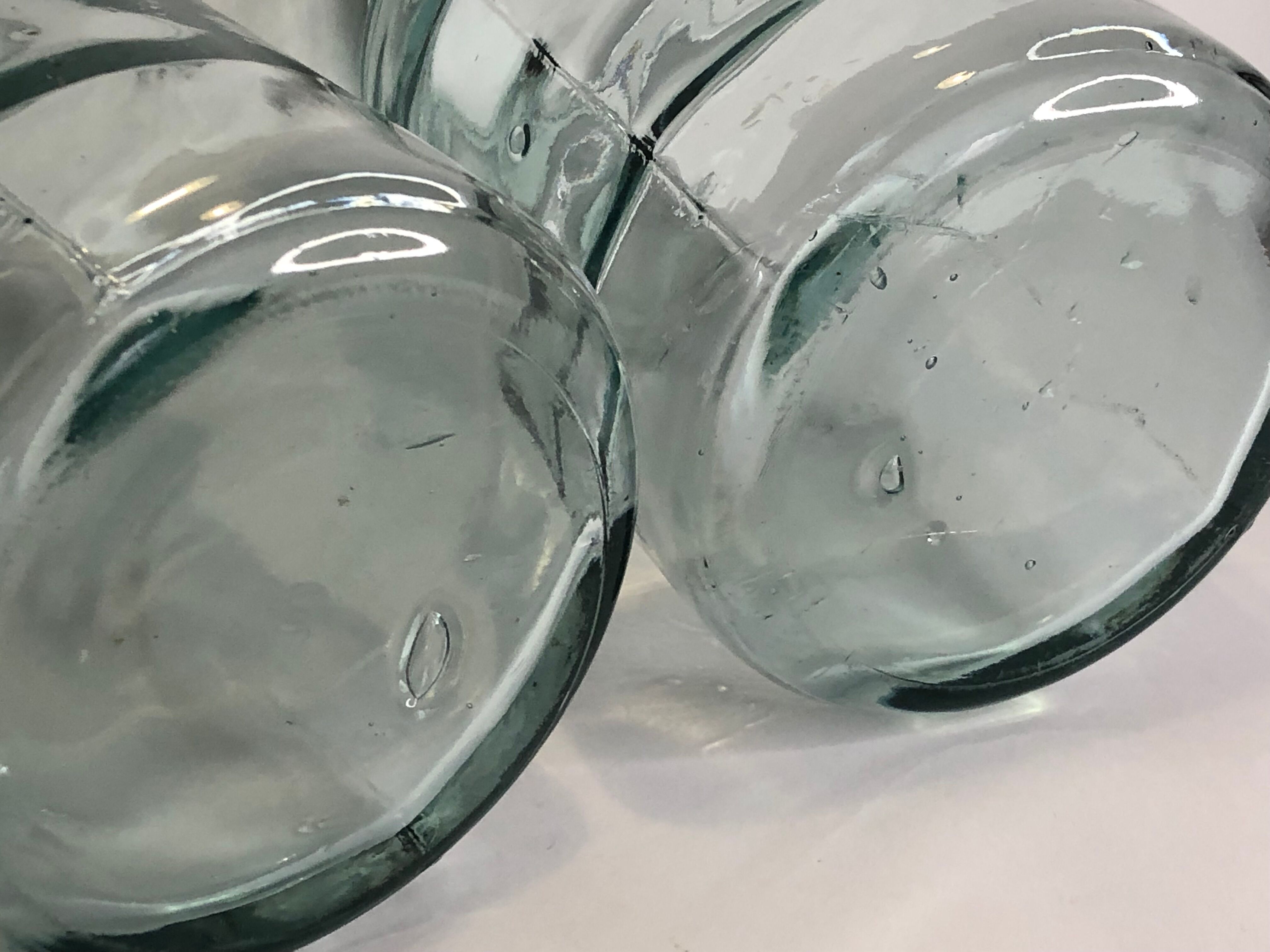 Pair of glass jars
