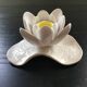 White water lily candle holder