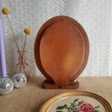 Miroir coquillages ovale à poser de table vintage
