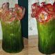 Pair of vintage bakelite vases resembling tulips – 1940s/50s