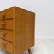 1960s vintage mid-century modern oak chest of drawers