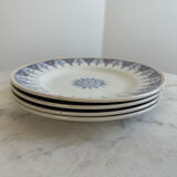 Set of 4 plates Terre de fer St Amand