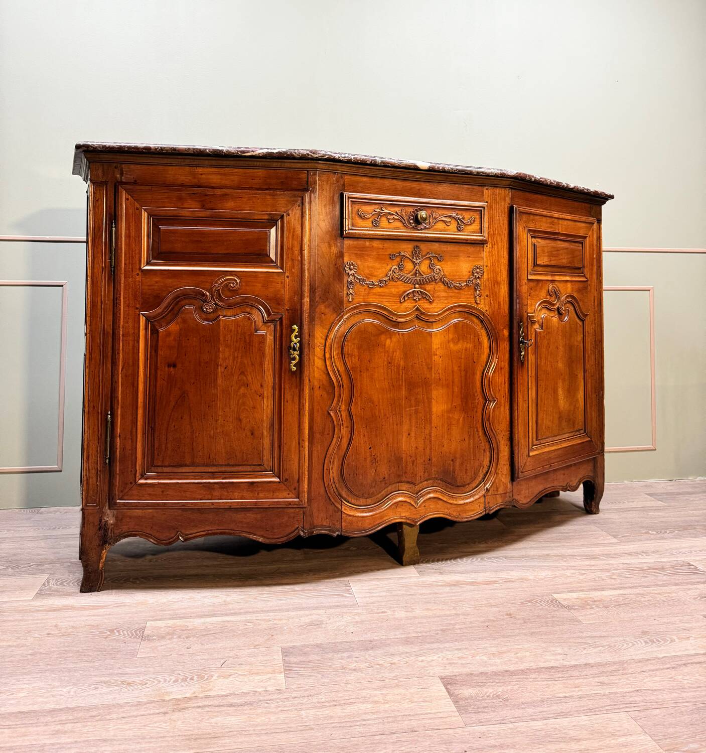 Buffet With Cut Sides In Cherry Wood From Louis XV XVIII Eme Century