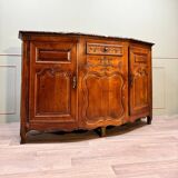 Buffet à pans coupés en merisier d’époque Louis XV, XVIIIème siècle