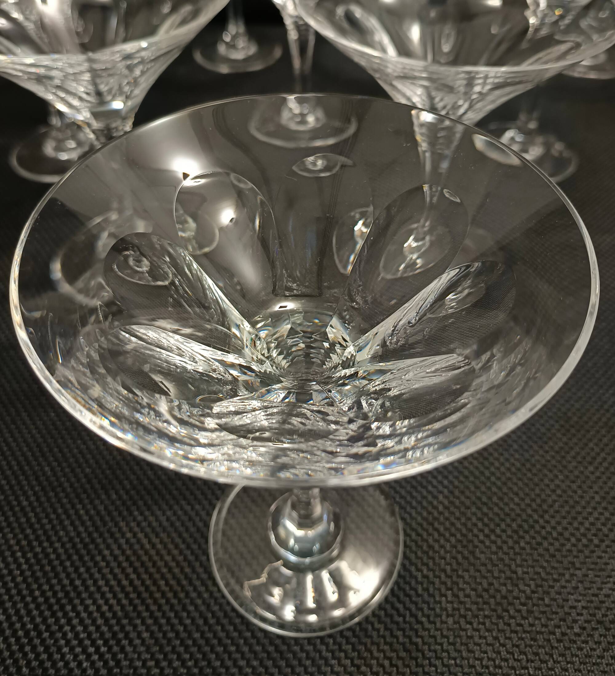 Set of Twelve Crystal Martini Glasses by Christinenhutte, Germany