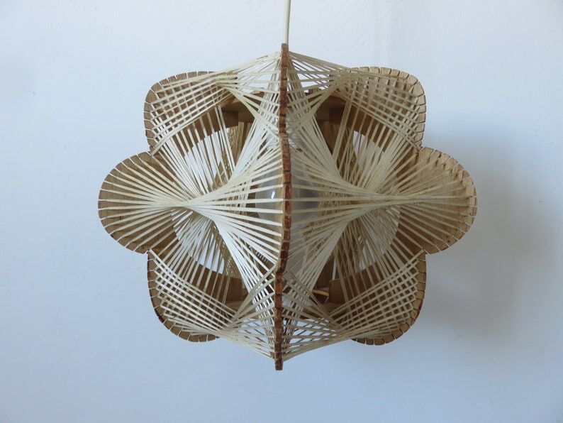 Scandinavian suspension wire and wood 60s 70s