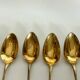 6 spoonfuls silver and vermeil poincon minerve gaston bardies 19th 122 grams
