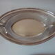 FD monogram silver metal bread basket