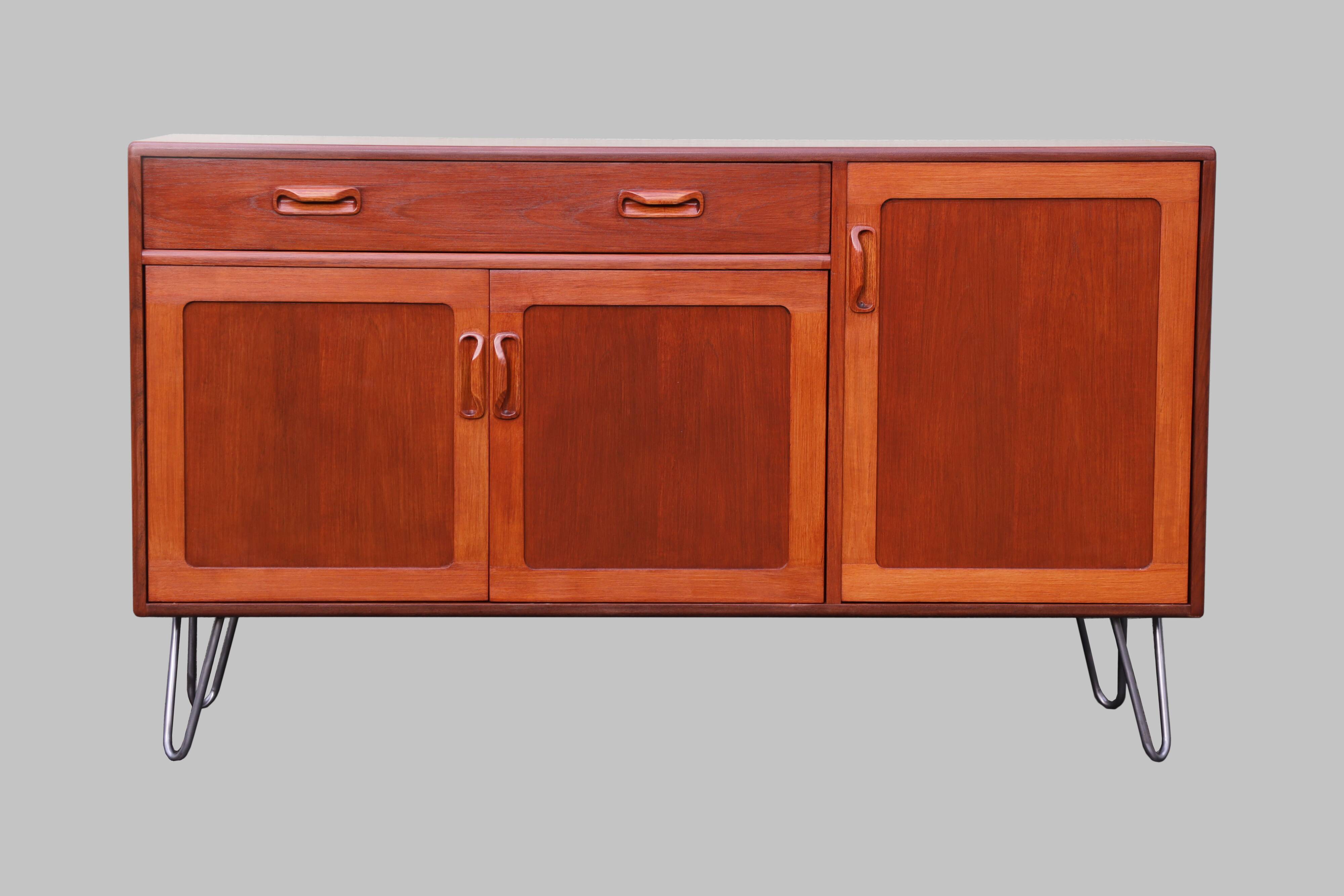 G Plan Teck Hairpin Legs Sideboard Mid Century