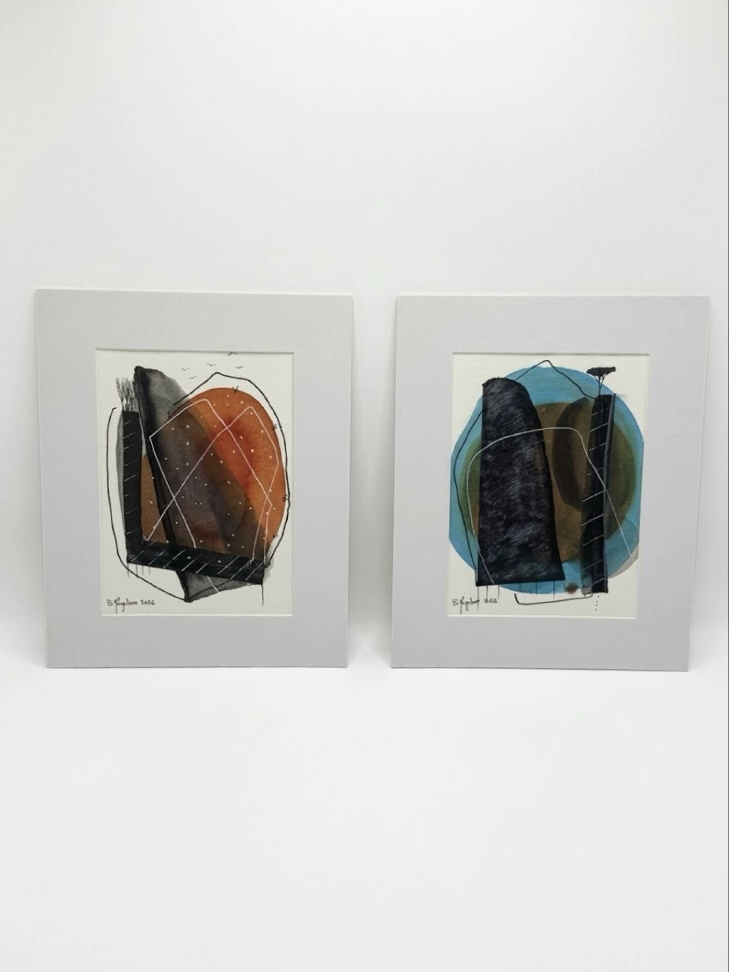 Duo de dessins original artiste côté Akoun