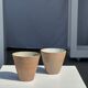Set of 2 cups / mug Indonesian ceramic (matte brown)