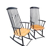 Pair of vintage rocking chairs from the 70s