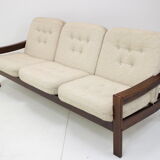 1980s three seater adjustable sofa / leda lux, czechoslovakia