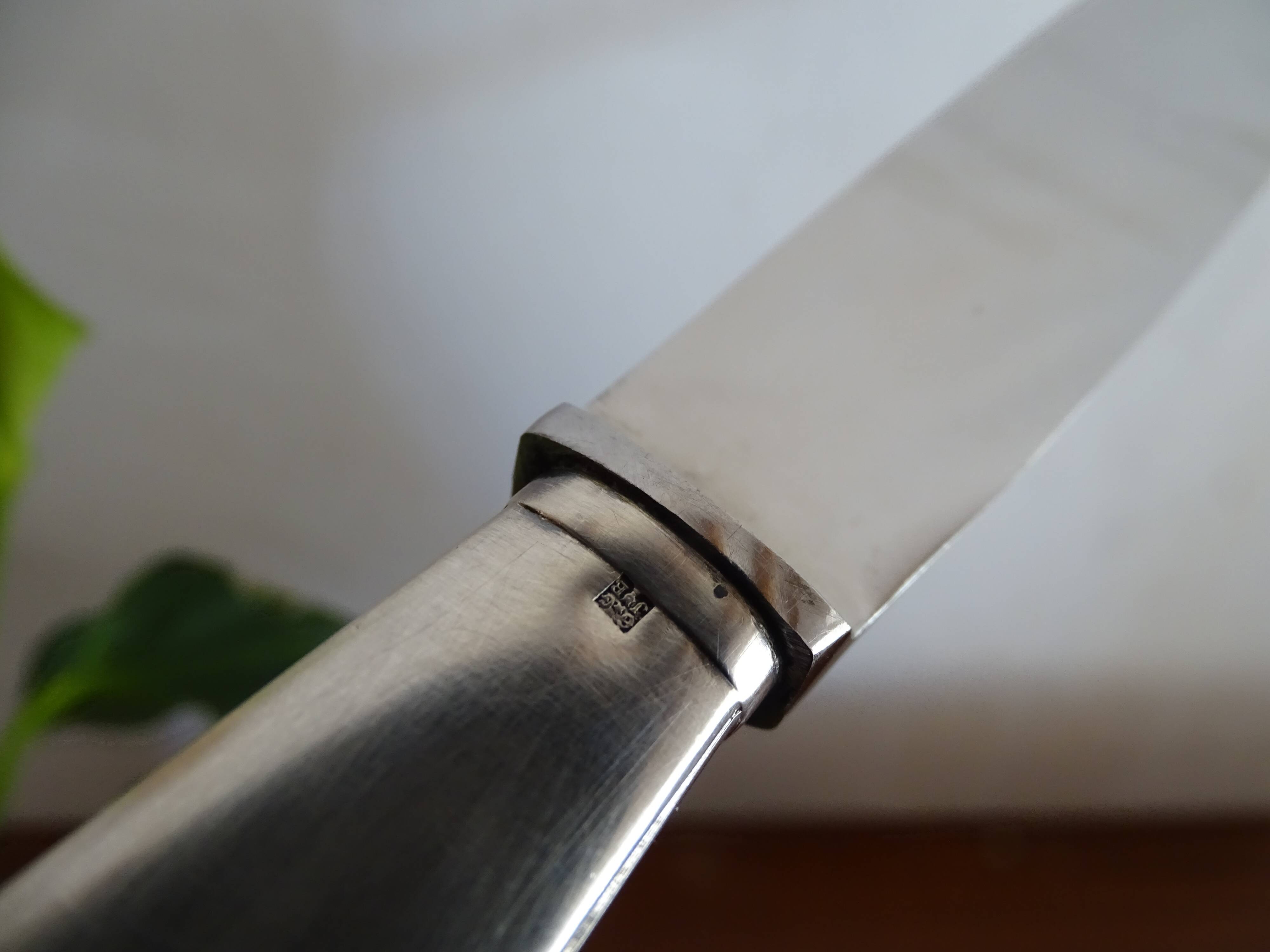 Art Deco cutlery silver metal ORBRILLE 1930 in case