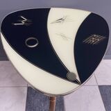 Triangular glass table from the 1960s