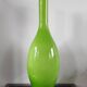 Grand vase bouteille géant en verre doublé vert pomme (66 cm)