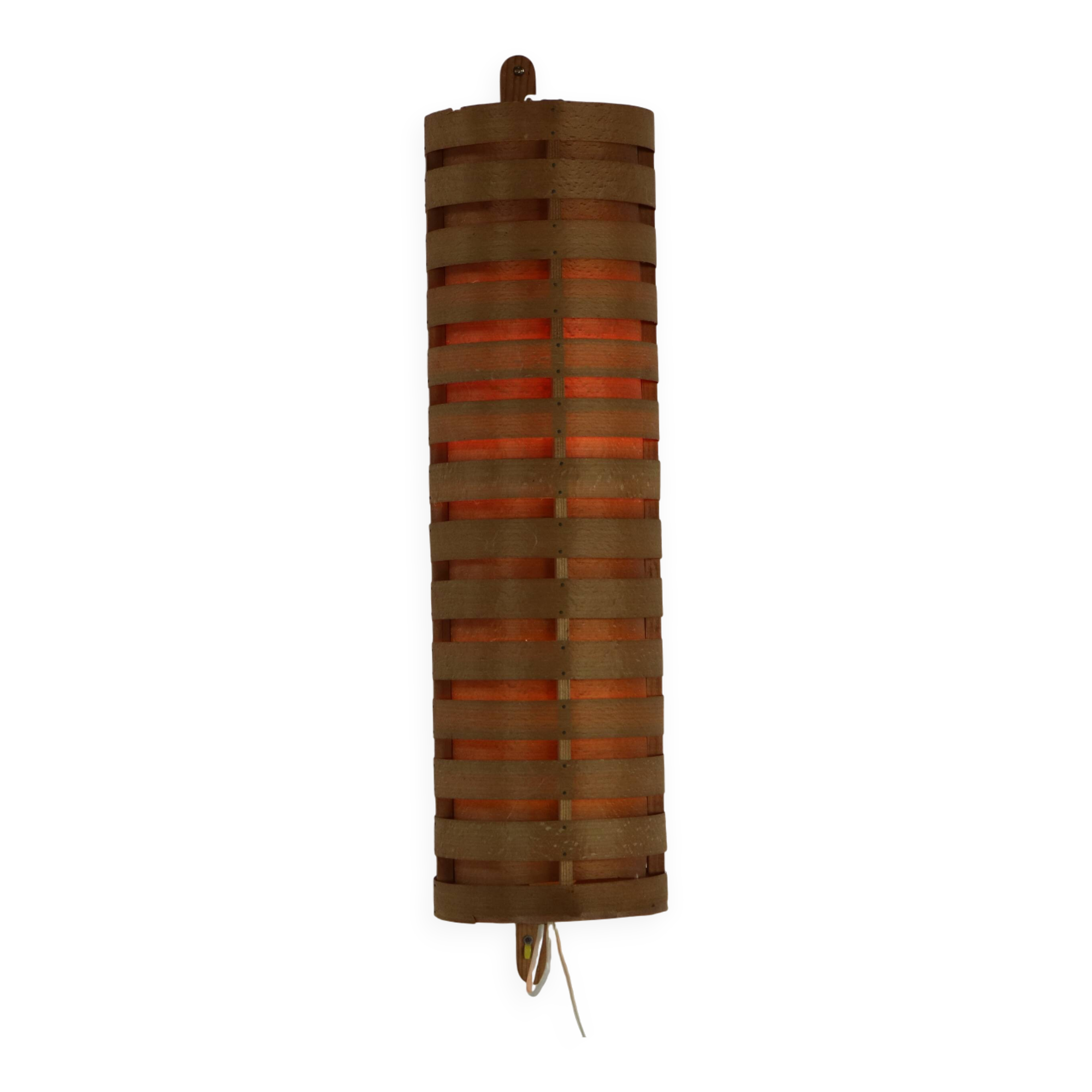 Swedish design pine veneer wall sonce by Hans Agne Jakobsson for Ellysett