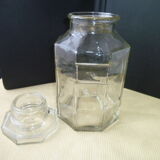 Old large bobon pot or glass pharmacy jar