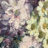 Oil on canvas flowers