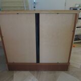 4-drawer chest of drawers – Cherry stain – Imitation Empire style – 80s