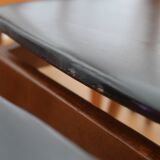 6 Scandinavian beech skai chairs