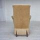1950s, Danish armchair, furniture velour, ash wood legs.
