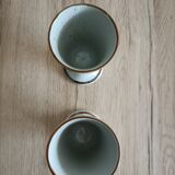 Set of 2 mazagrans art nouveau porcelain ancient China