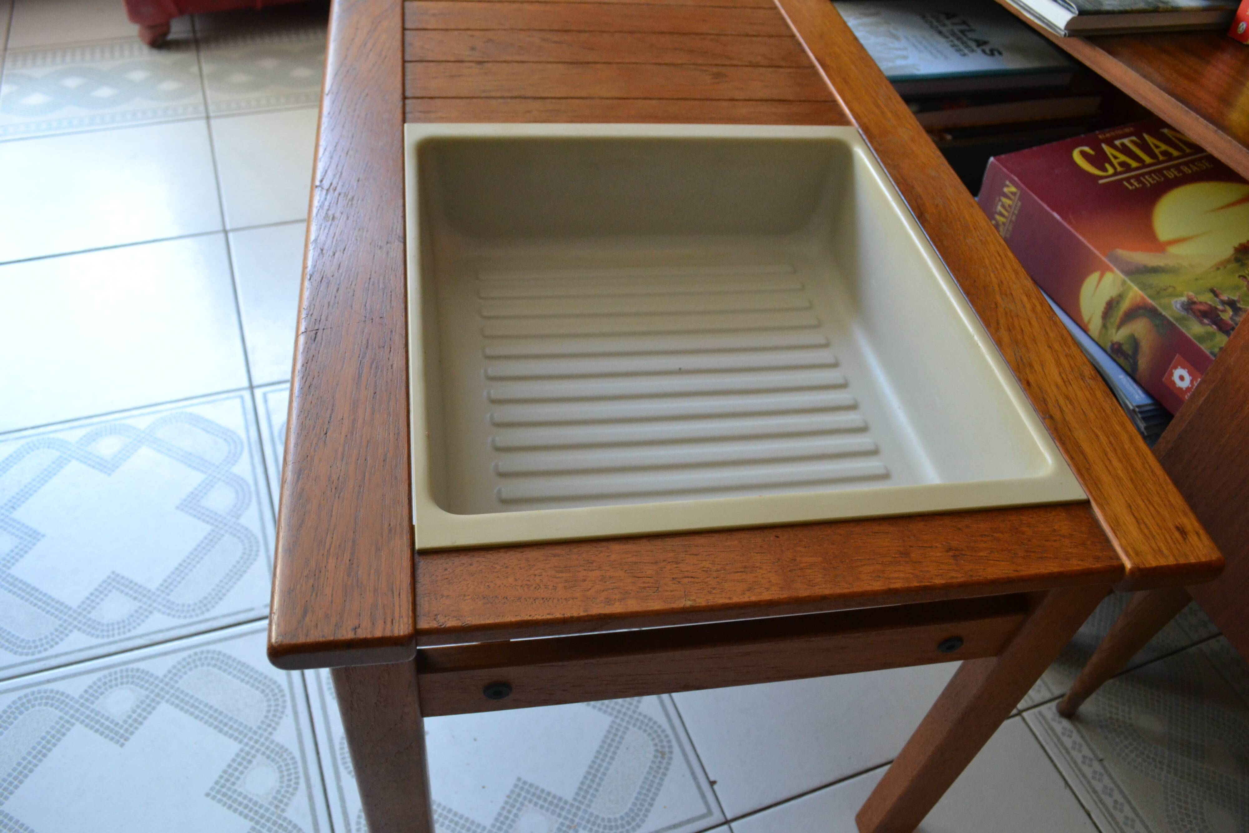 Scandinavian gardener coffee table teak 60s